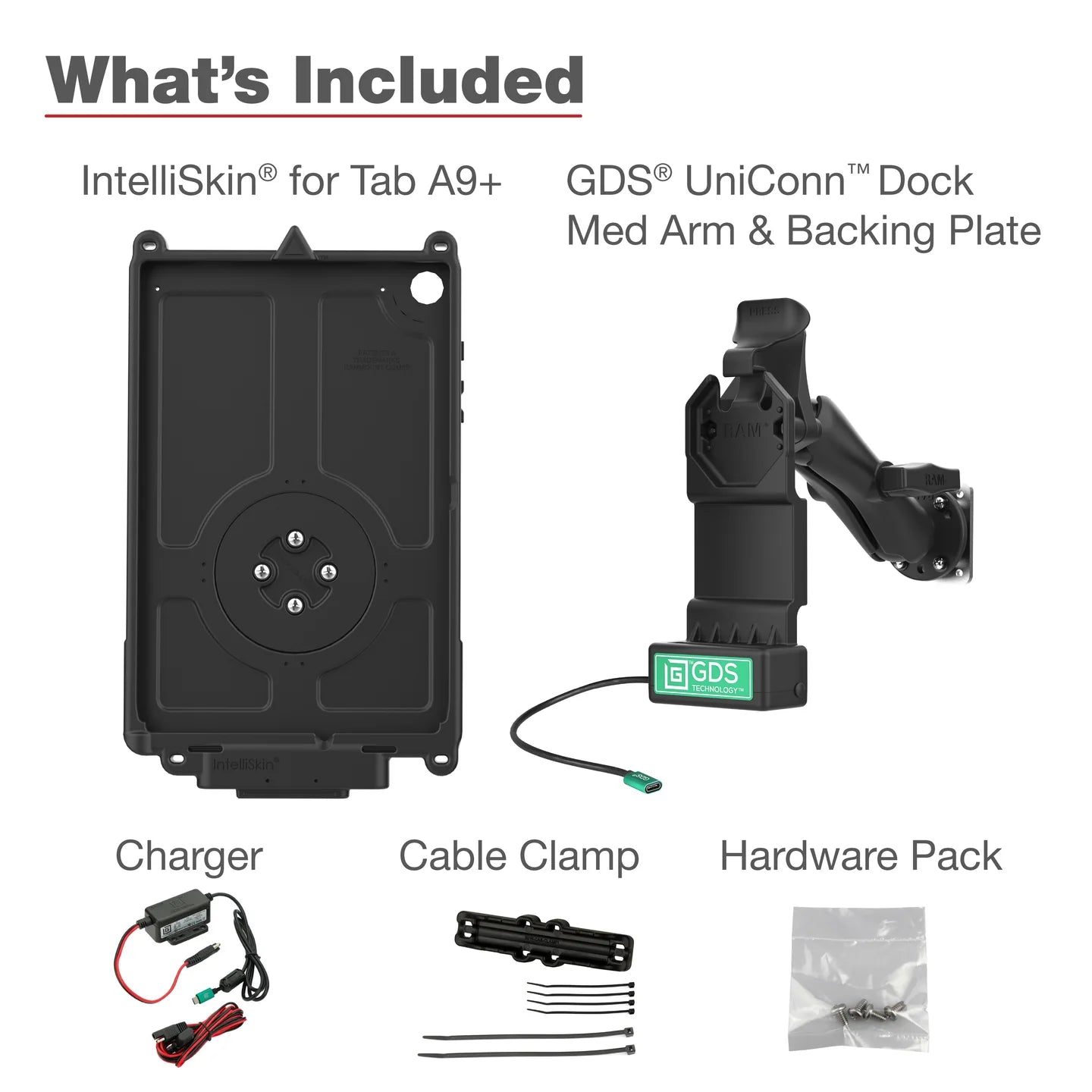 GDS® Uni-Conn™ Vehicle Bundle for Samsung Tab A9+ - RAM-GDS-U1-SAM88-KIT1