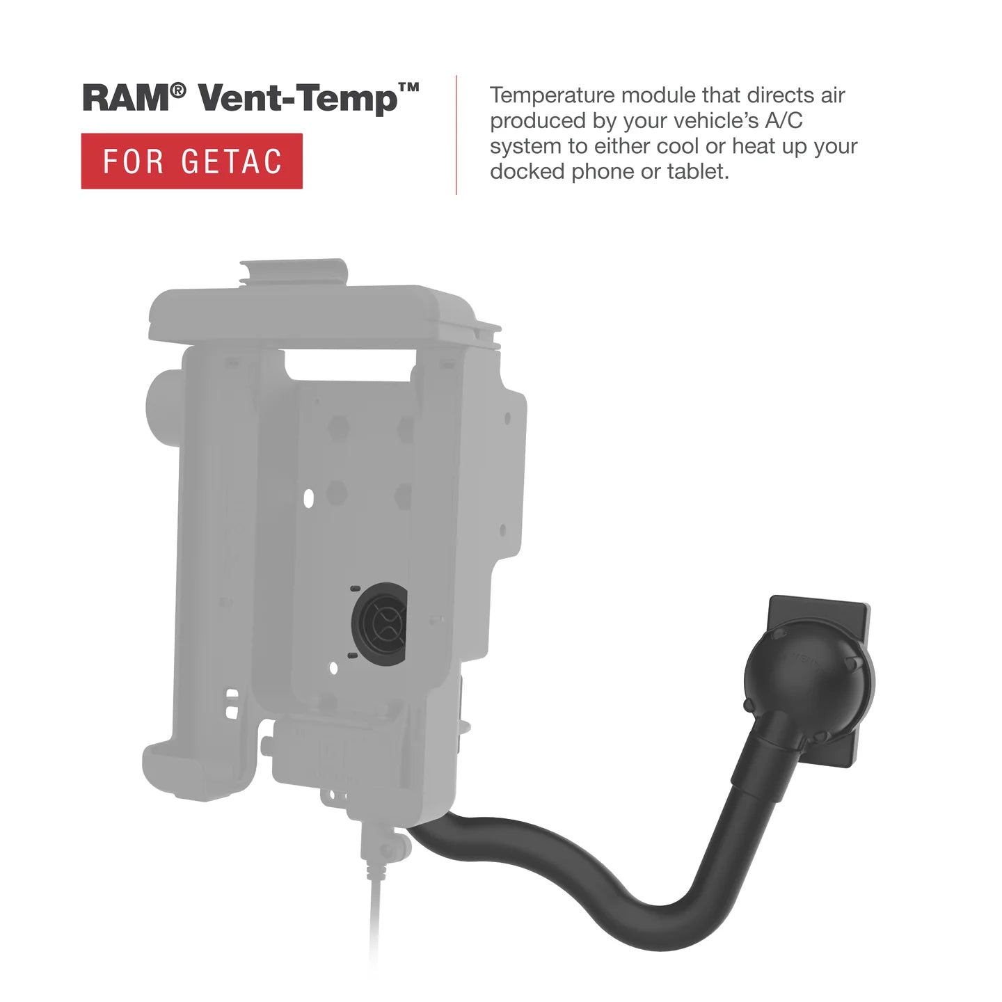 RAM® Form-Fit Holder for Getac ZX70 - Temp Module Compatible - RAM-HOL-GE3FU