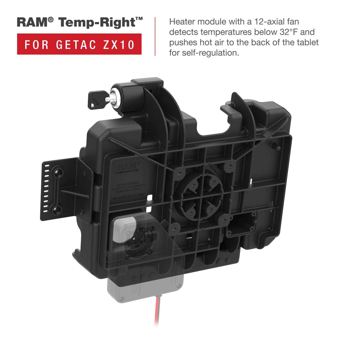 RAM® Form-Fit Locking Holder for Getac ZX10 - RAM-HOL-GE4KLU