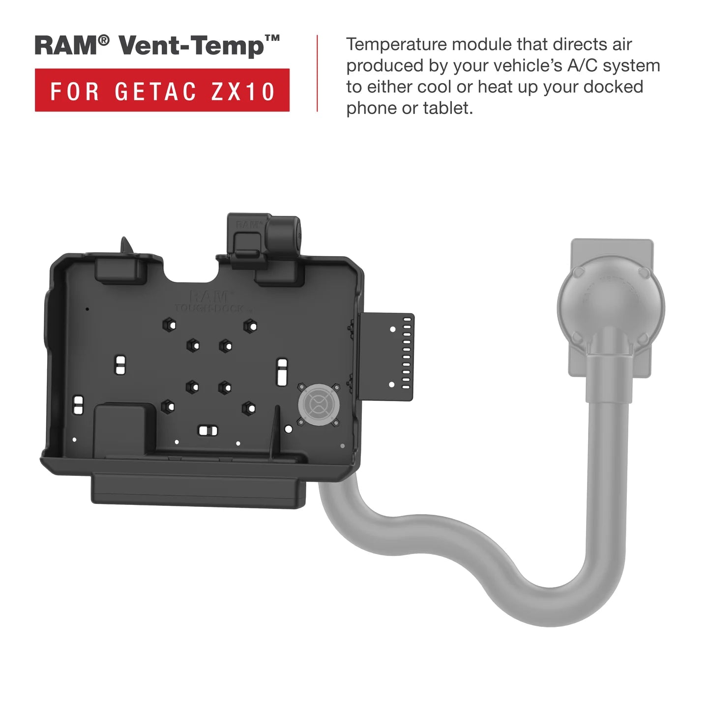 RAM® Power + Dual USB Data Dock for Getac ZX10 - RAM-HOL-GE4PD2U