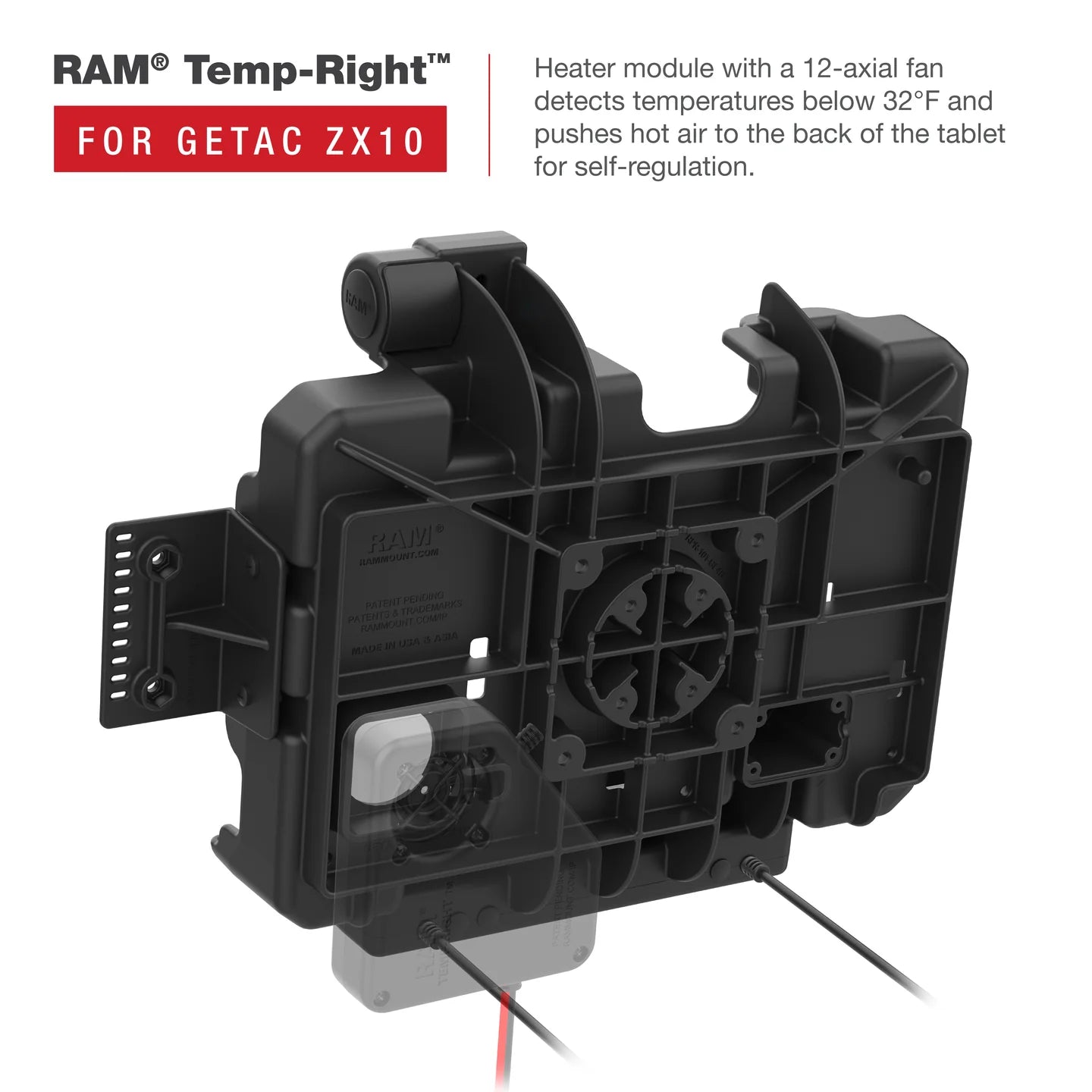 RAM® Power + Data Dock for Getac ZX10 - RAM-HOL-GE4PDU