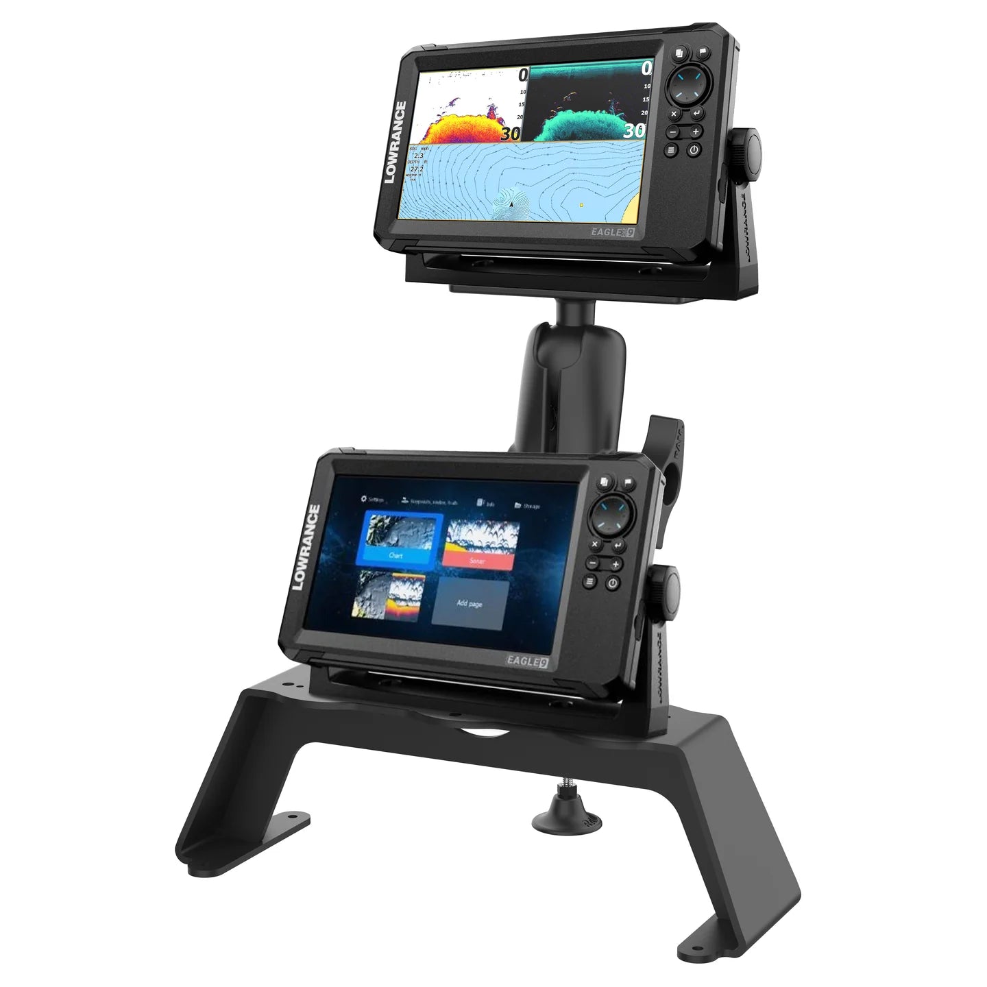 RAM® Fishfinder Deck Kit with Single Marine Electronic Mount - RAM-FF1-D-115