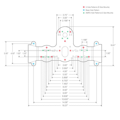 RAM® Heavy Duty Fishfinder Deck Mount - RAM-FF1U