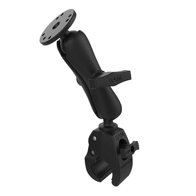 RAM® Tough-Claw™ Medium Clamp Double Ball Mount with Round Plate - RAM-202-404U