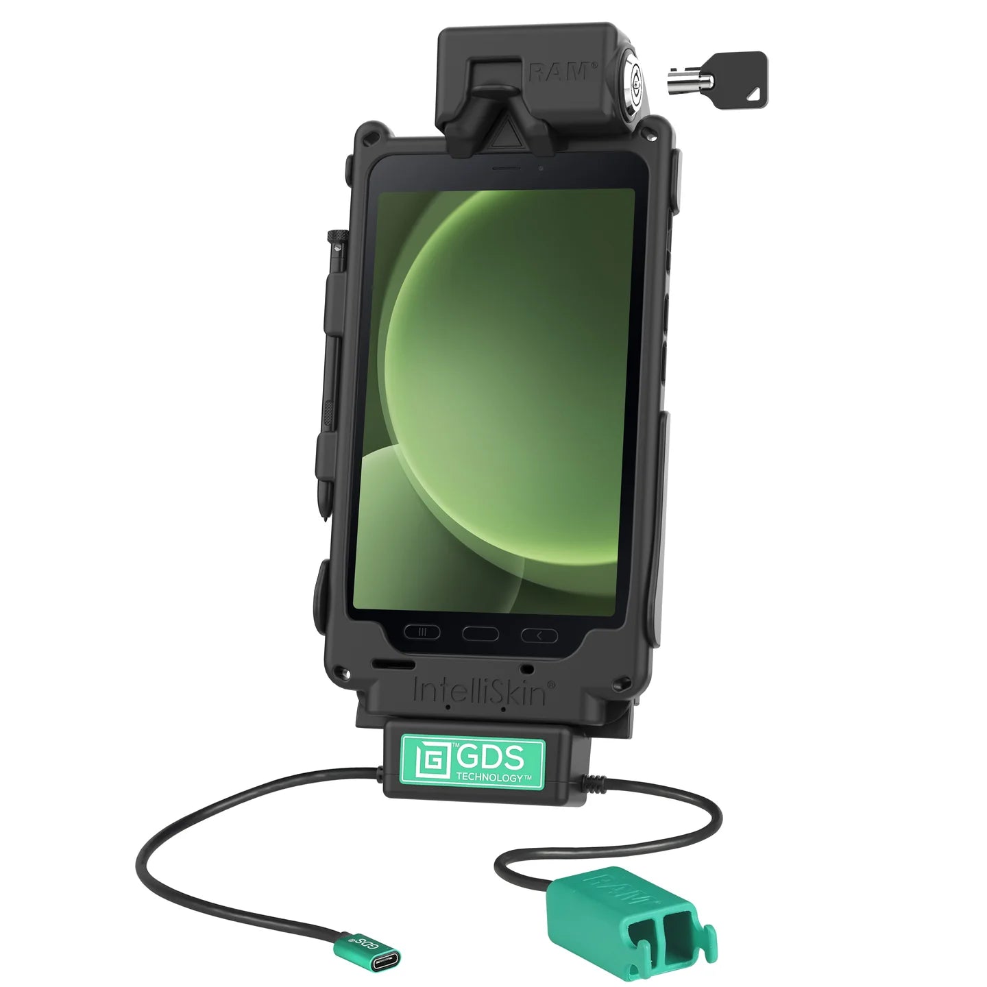 Locking GDS® Tough-Dock™ + Dual USB for Samsung Tab Active5 & 3 -RAM-GDS-DOCKL-SAM62CD2U