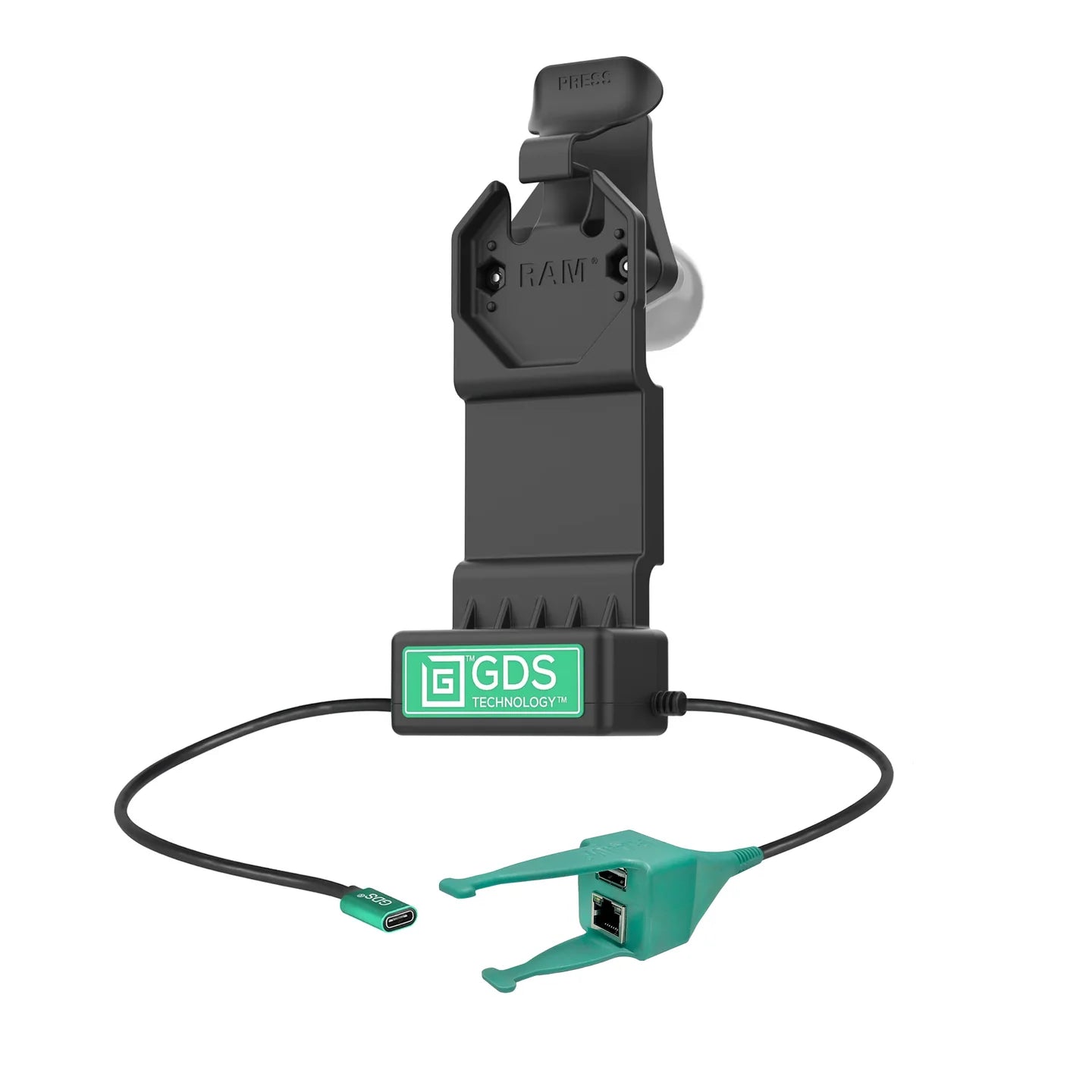 GDS® Uni-Conn™ Powered Dock with USB-A & RJ45 Data - RAM-GDS-DOCK-U1CP-RJ45AU