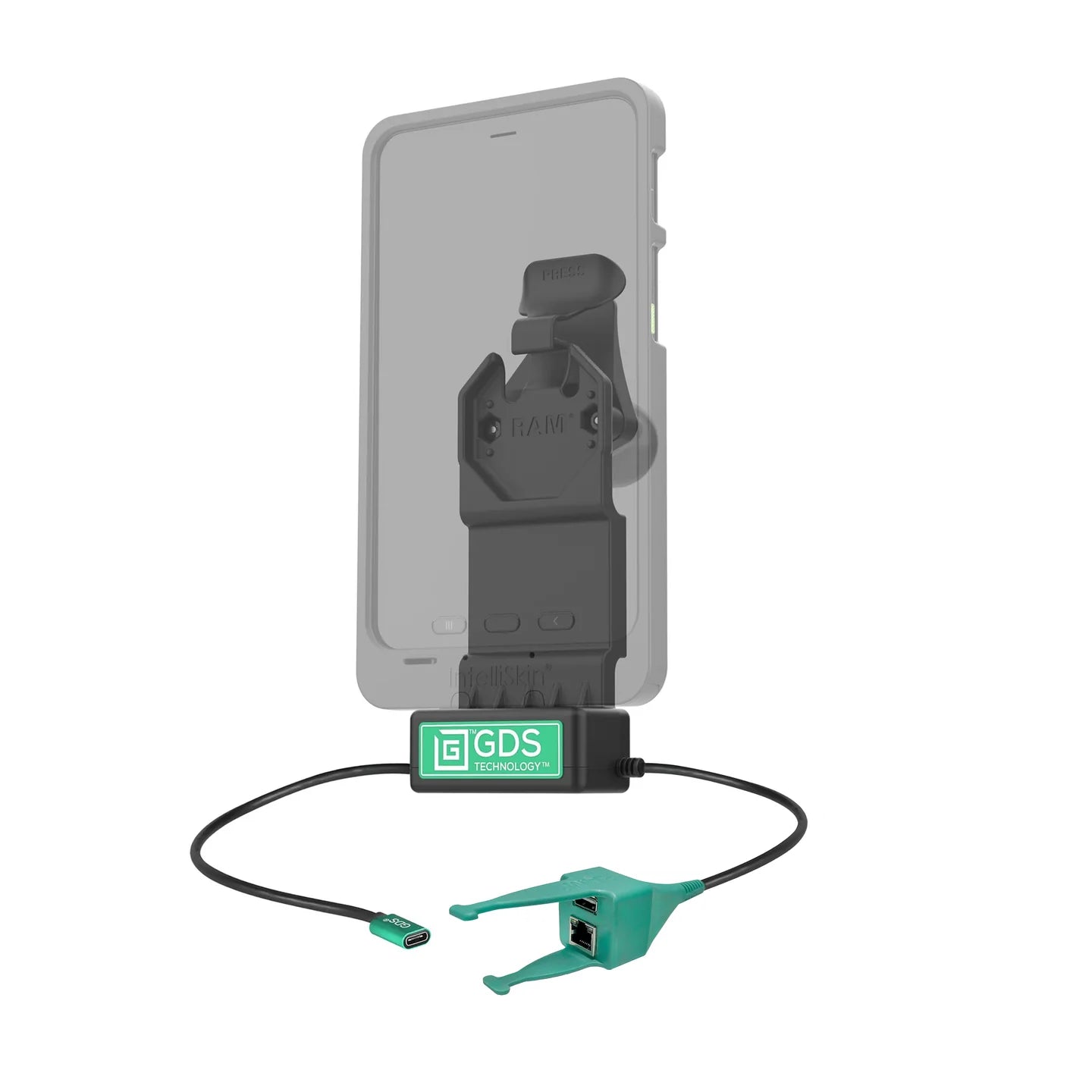 GDS® Uni-Conn™ Powered Dock with USB-A & RJ45 Data - RAM-GDS-DOCK-U1CP-RJ45AU
