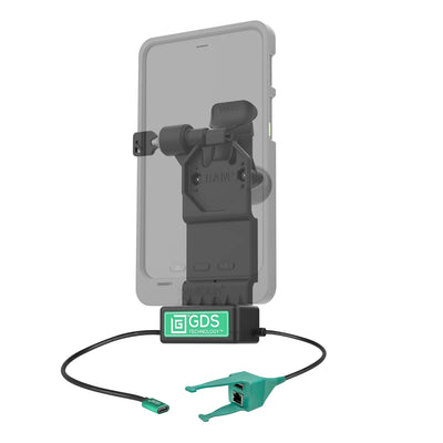 GDS® Uni-Conn™ Left Locking Powered Dock with USB-A & RJ45 Data - RAM-GDS-DOCKLL-U1CP-RJ45AU