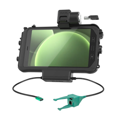 RAM® USB-C Low-Profile Dock + USB-A & RJ45 Data for Tab Active5 & 3 - RAM-HOL-SAM58CPKLT-RJ45AU