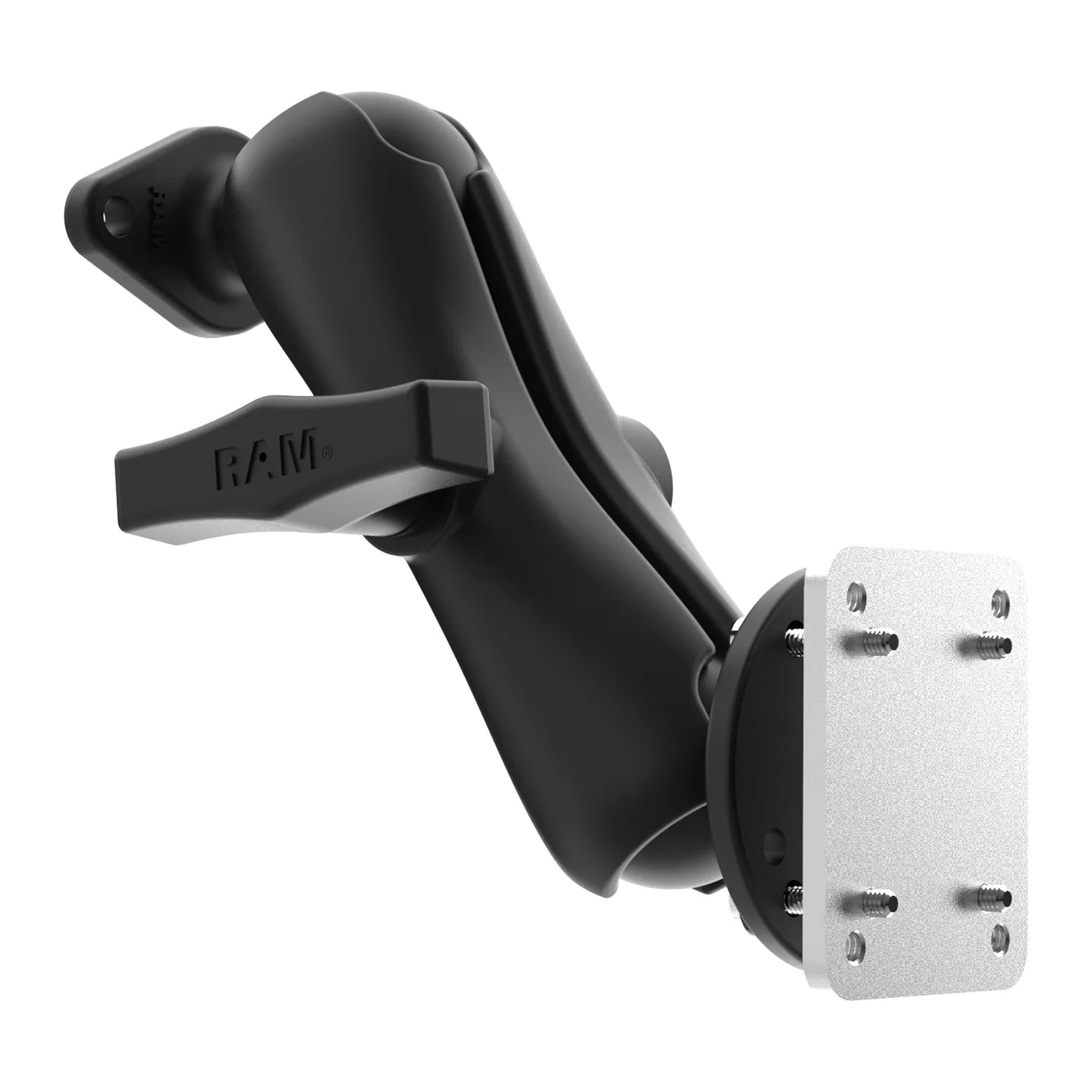 RAM® Dashboard Mount with Backing Plate & Diamond Plate - C Size Medium - RAM-138-225B2U