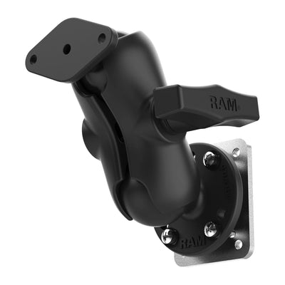 RAM® Dashboard Mount with Backing Plate & Diamond Plate - C Size Short - RAM-138-B-225B2U