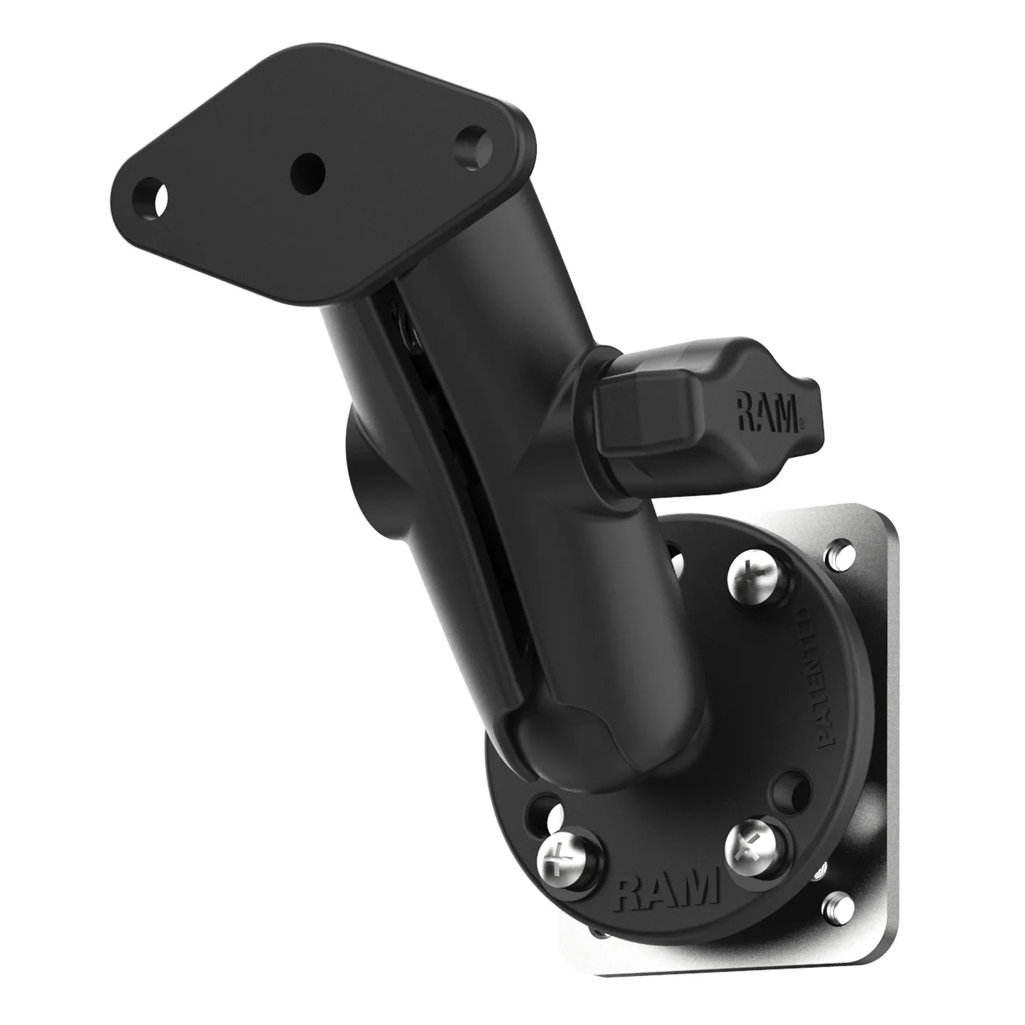 RAM® Double Ball Mount with Backing Plate & Diamond Plate - RAM-B-138U-225B2