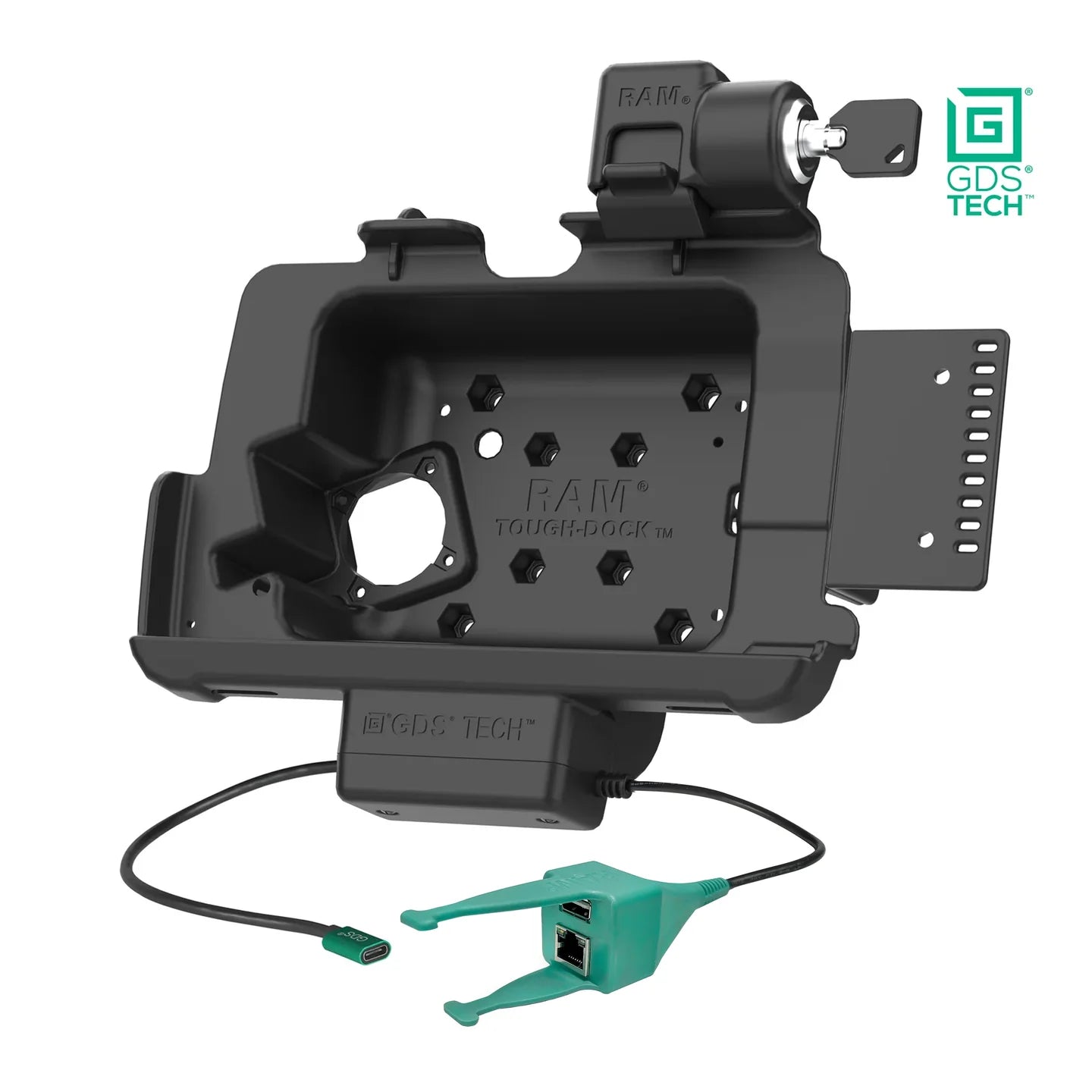 Locking GDS® Dock + USB-A & RJ45 for Zebra ET4x 8" with IntelliSkin® - RAM-GDS-DOCKL-ZE20-RJ45AU