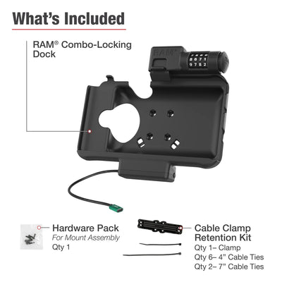 RAM® Combo Locking USB-C Powered Dock for Samsung Tab Active5 & 3 - RAM-HOL-SAM58CPCLU