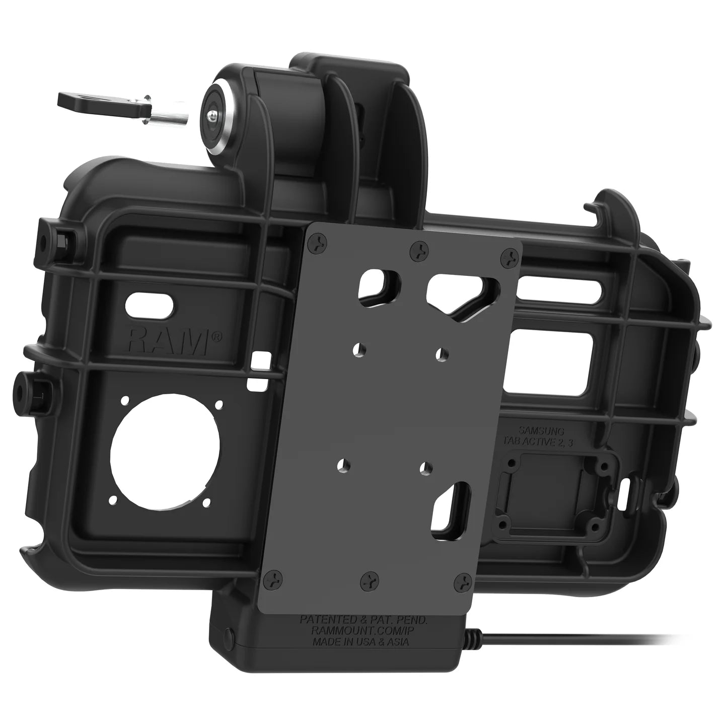 RAM® Low-Profile Locking Powered Dock for Tab Active5 & 3 - RAM-HOL-SAM58PKLTU