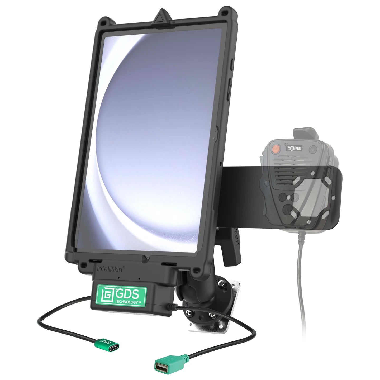 GDS® Uni-Conn™ Aina PTT Voice Responder Bundle for Samsung Tab A9+ - RAM-GDS-U1-SAM88-KIT3