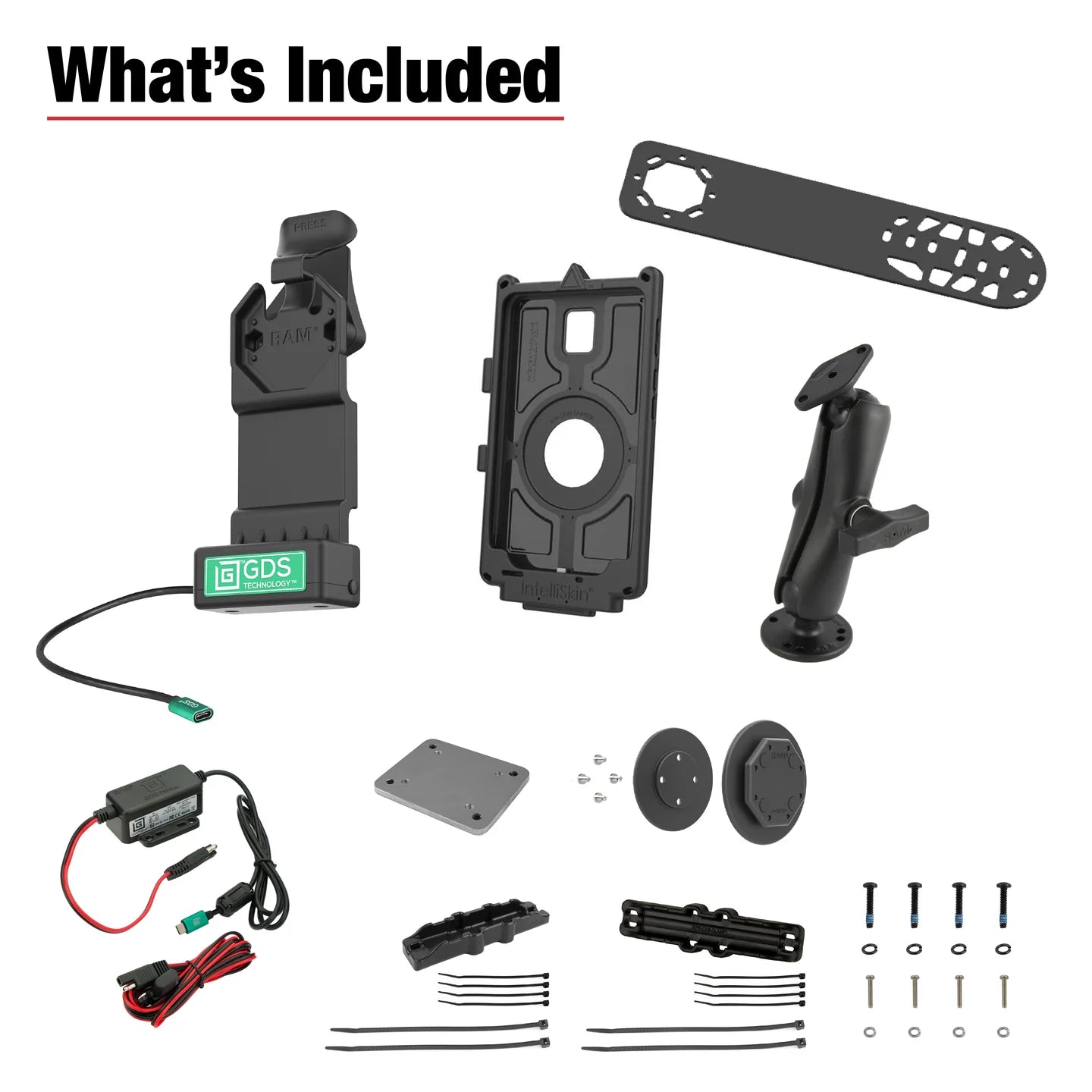 GDS® Uni-Conn™ Aina PTT Voice Responder Bundle for Samsung Tab Active5 - RAM-GDS-U1-SAM90-KIT7