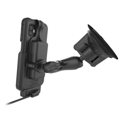 RAM® EZ-Roll'r™ Powered Dock for XCover6 Pro with OEM or RAM® Skin™ - RAM-HOL-SAM84CP-1U