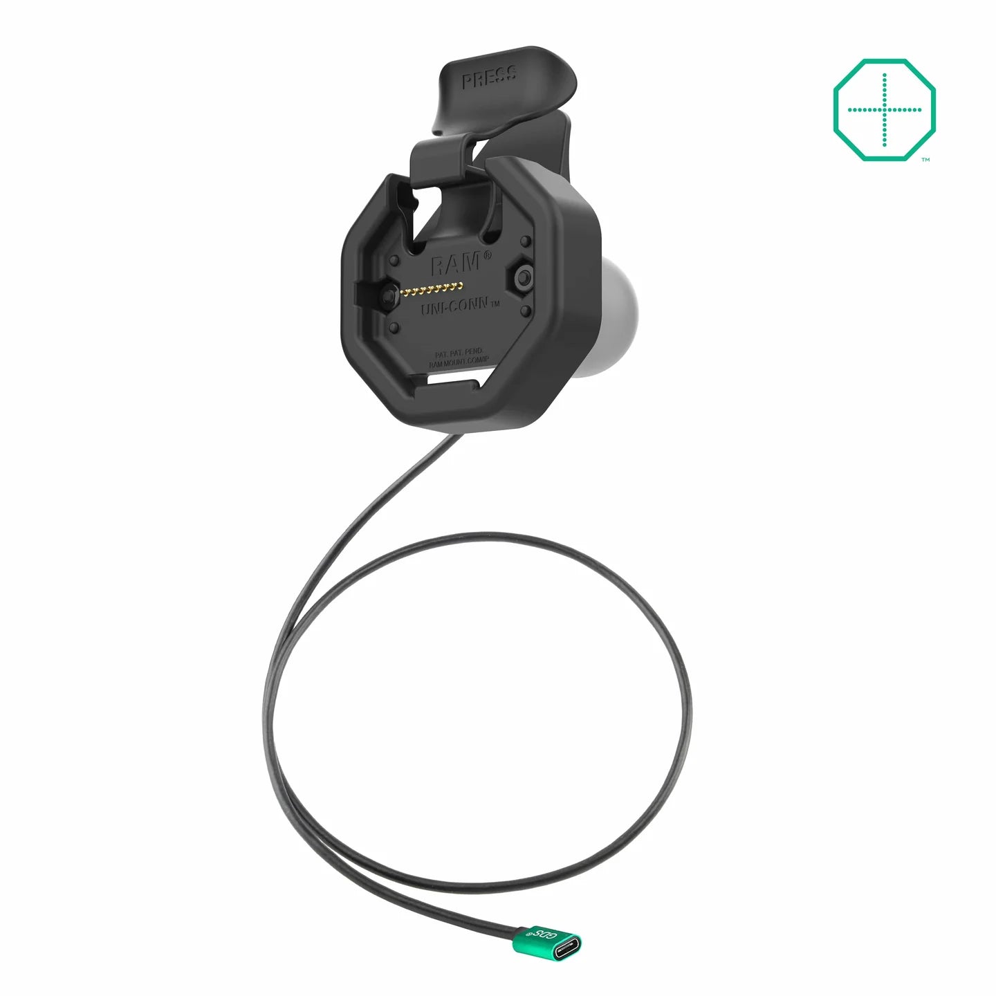 GDS® Uni-Conn™ Powered Snap-In Dock with USB-C Connector - RAM-GDS-DOCK-U3CPU