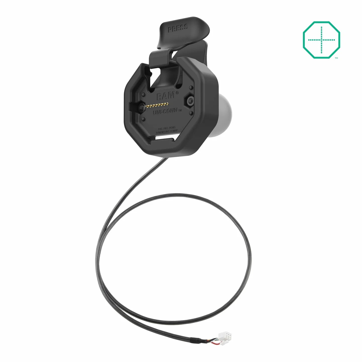 GDS® Uni-Conn™ Powered Snap-In Dock with JST Connector - RAM-GDS-DOCK-U3JPU