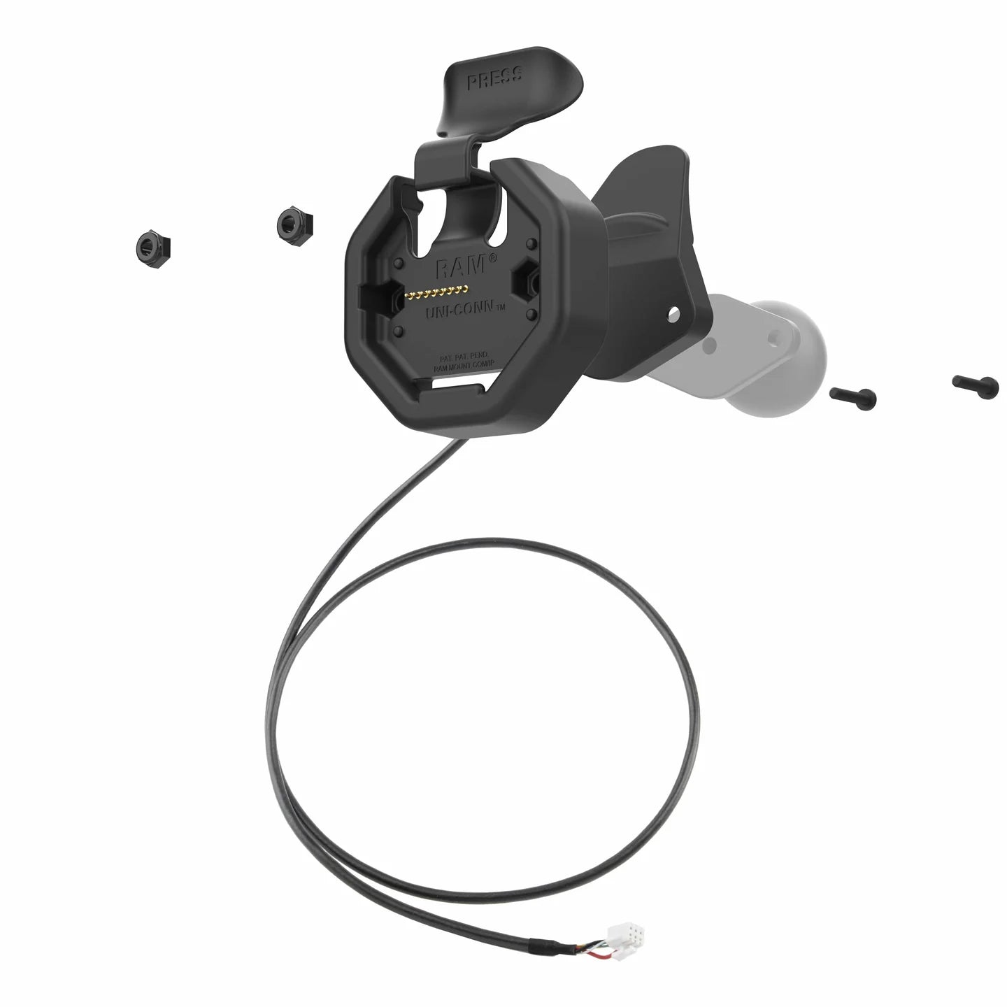 GDS® Uni-Conn™ Powered Snap-In Dock with JST Connector - RAM-GDS-DOCK-U3JPU