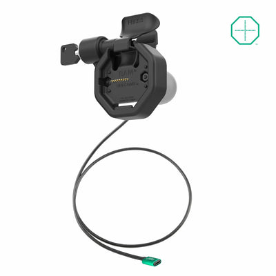GDS® Uni-Conn™ Powered Left Locking Snap-In Dock with USB-C Connector - RAM-GDS-DOCKLL-U3CPU