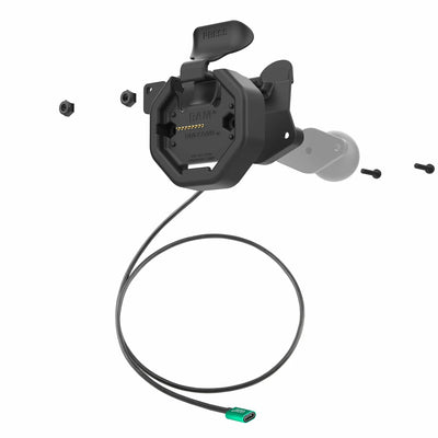 GDS® Uni-Conn™ Powered Left Locking Snap-In Dock with USB-C Connector - RAM-GDS-DOCKLL-U3CPU