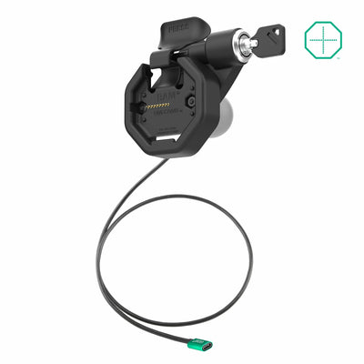 GDS® Uni-Conn™ Powered Right Locking Snap-In Dock with USB-C Connector - RAM-GDS-DOCKLR-U3CPU