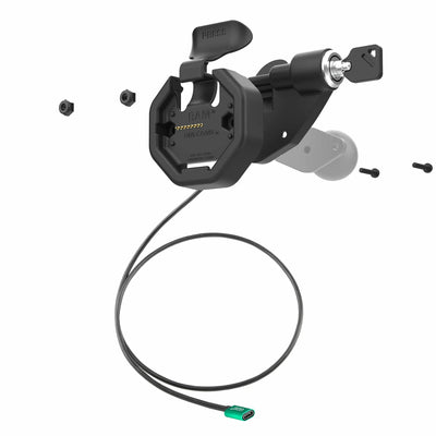 GDS® Uni-Conn™ Powered Right Locking Snap-In Dock with USB-C Connector - RAM-GDS-DOCKLR-U3CPU