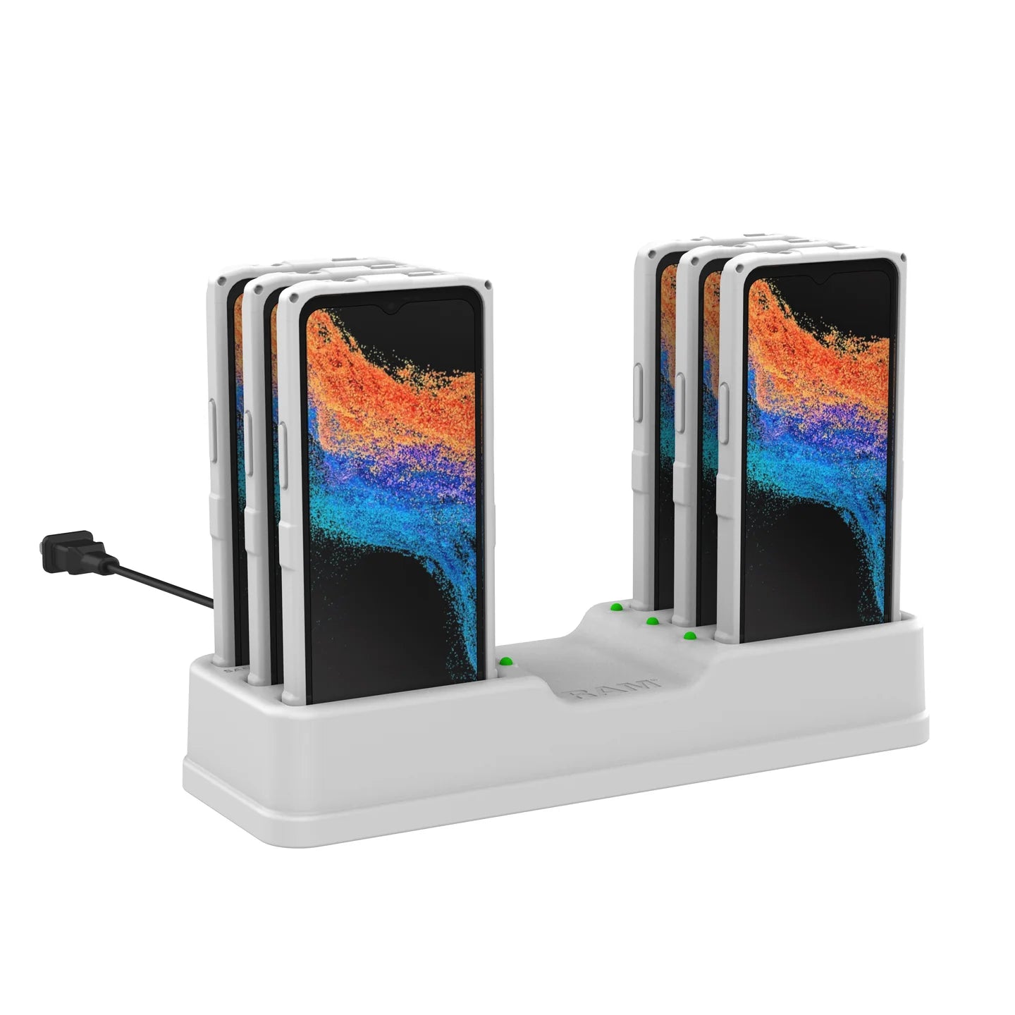 RAM® 6-Port Dock for XCover7 & XCover6 Pro with OEM or RAM® Skin™ - Gray - RAM-DOCK-6G-SAM84CPU-GRY