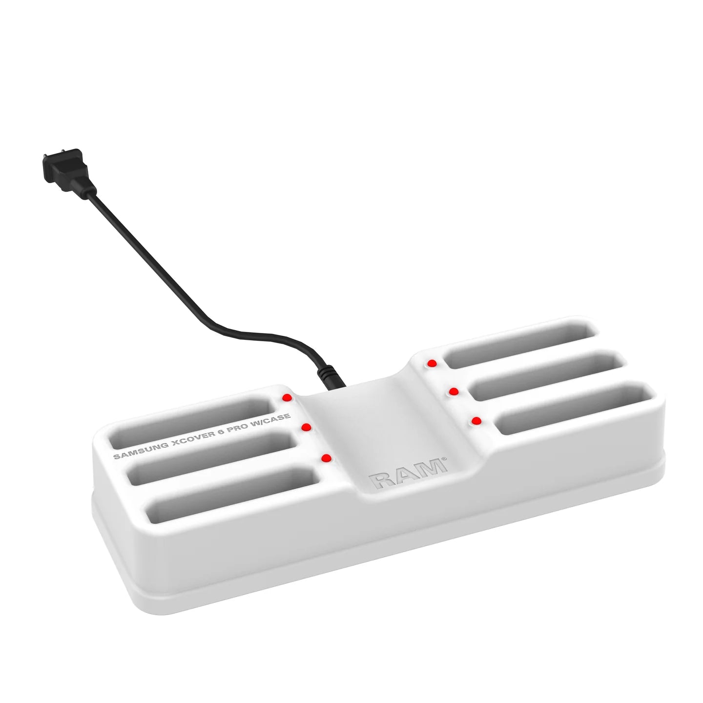 RAM® 6-Port Dock for XCover7 & XCover6 Pro with OEM or RAM® Skin™ - Gray - RAM-DOCK-6G-SAM84CPU-GRY