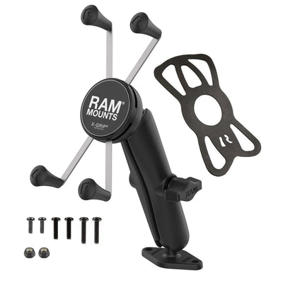 RAM® X-Grip® Large Phone Mount with Diamond Base - Long Arm - RAM-B-102-C-UN10U