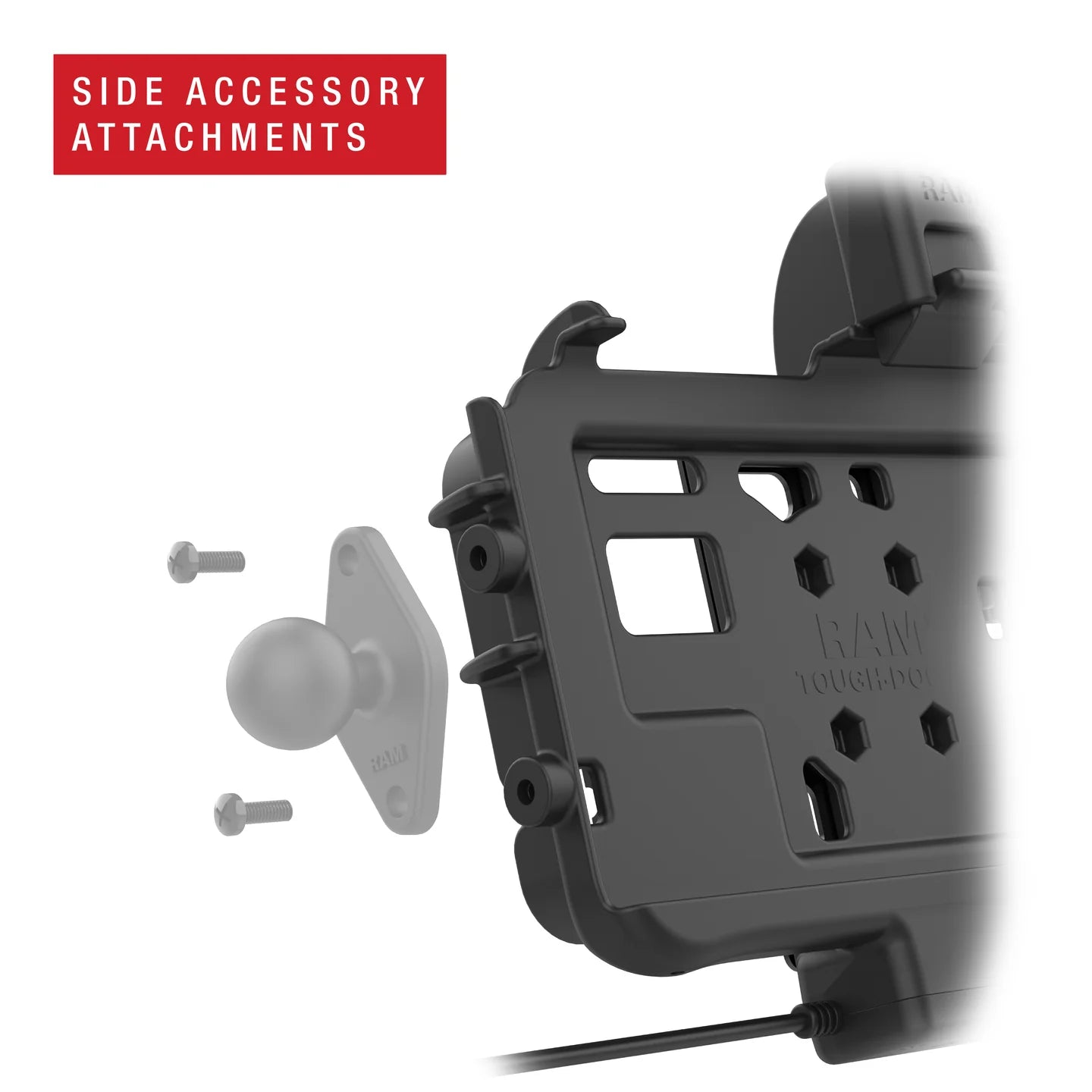 RAM® Low-Profile Power + Single USB Dock for Tab Active5 & 3 - RAM-HOL-SAM58PDTU