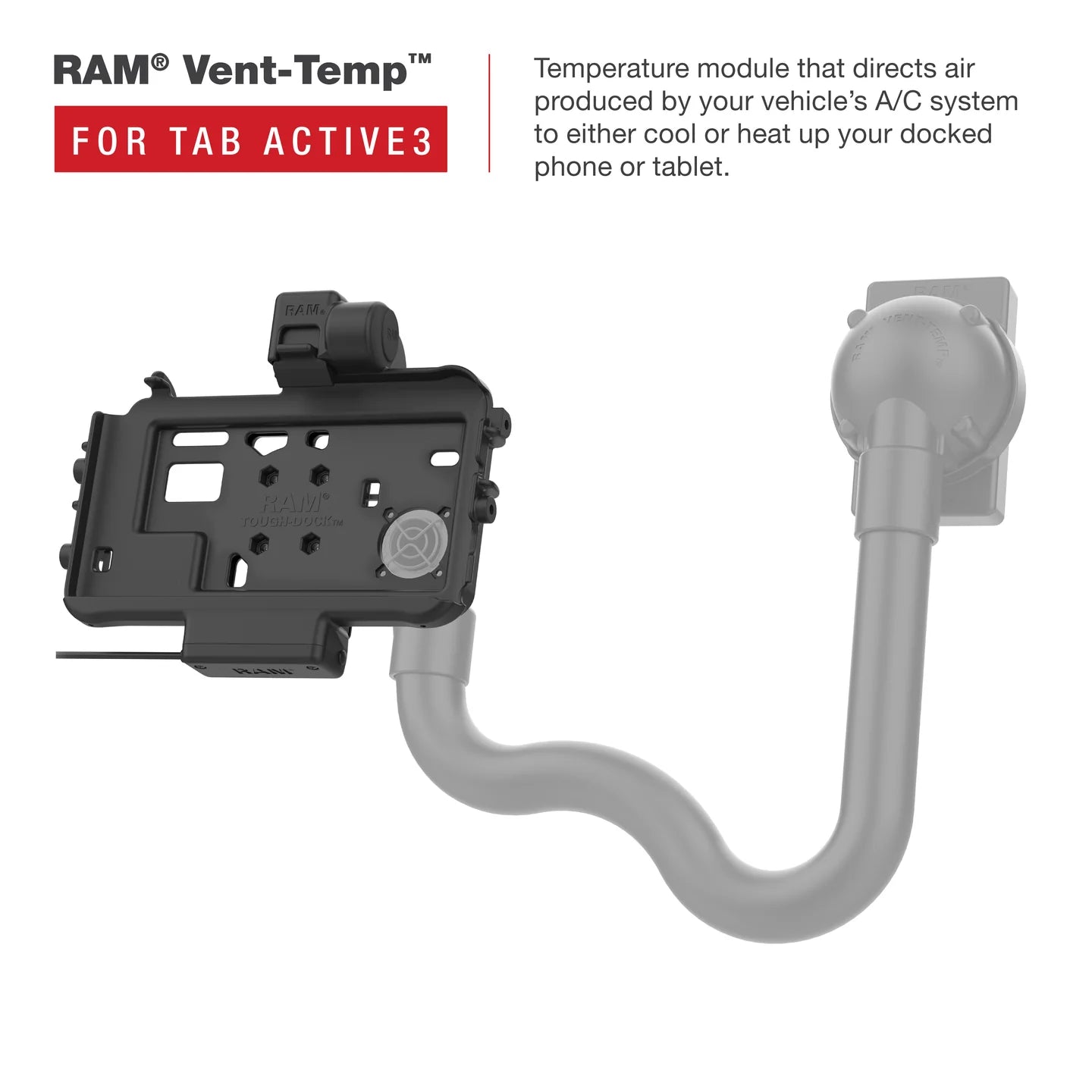 RAM® Low-Profile Powered Dock for Tab Active5 & 3 - RAM-HOL-SAM58PTU