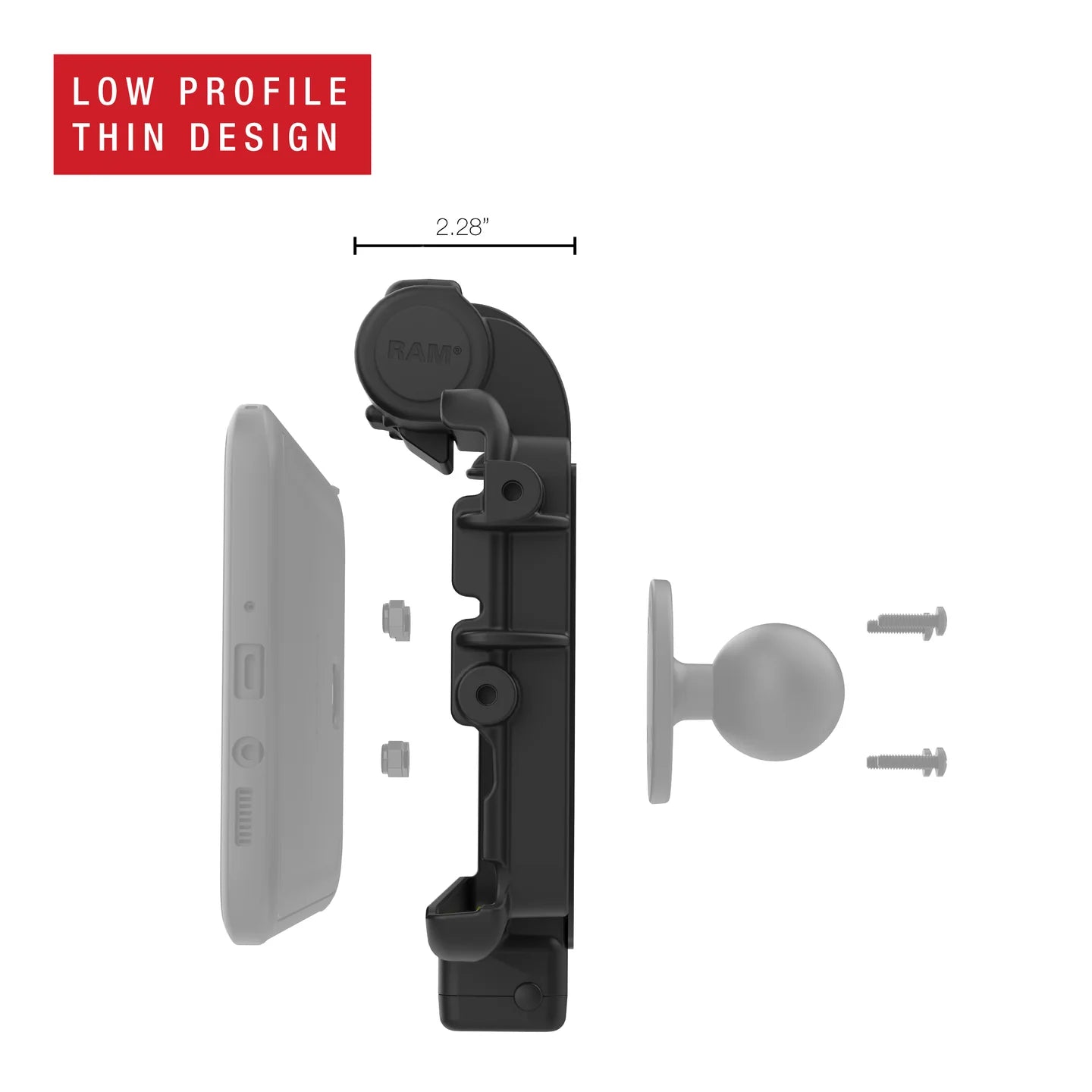 RAM® Low-Profile Powered Dock for Tab Active5 & 3 - RAM-HOL-SAM58PTU