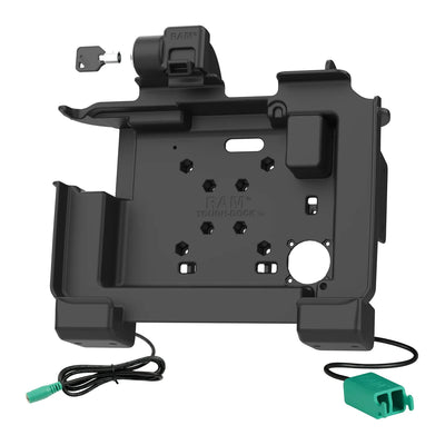 RAM® Power + Dual USB Locking Dock for Zebra ET6x - Heated Pins - RAM-HOL-ZE25PD2HLU