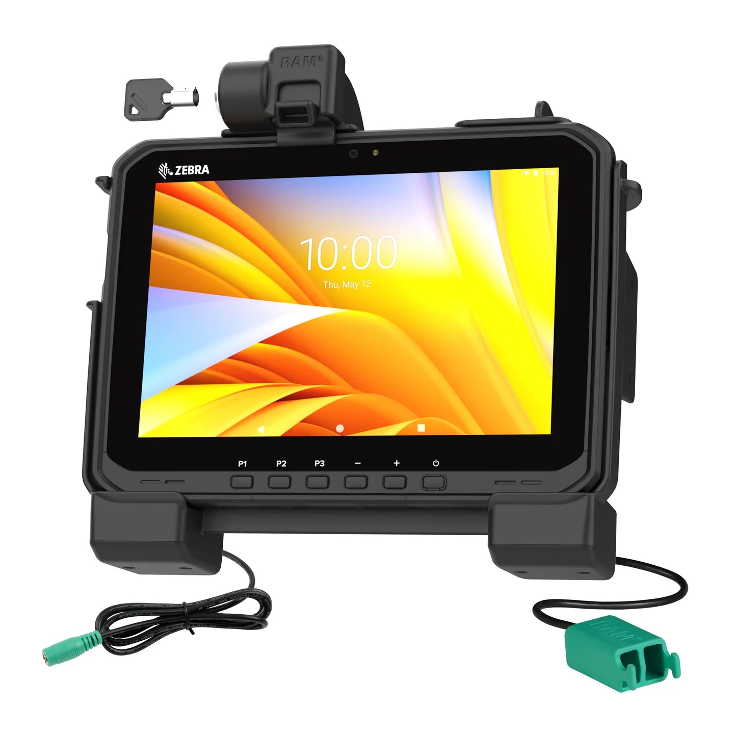 RAM® Power + Dual USB Locking Dock for Zebra ET6x - RAM-HOL-ZE25PD2LU