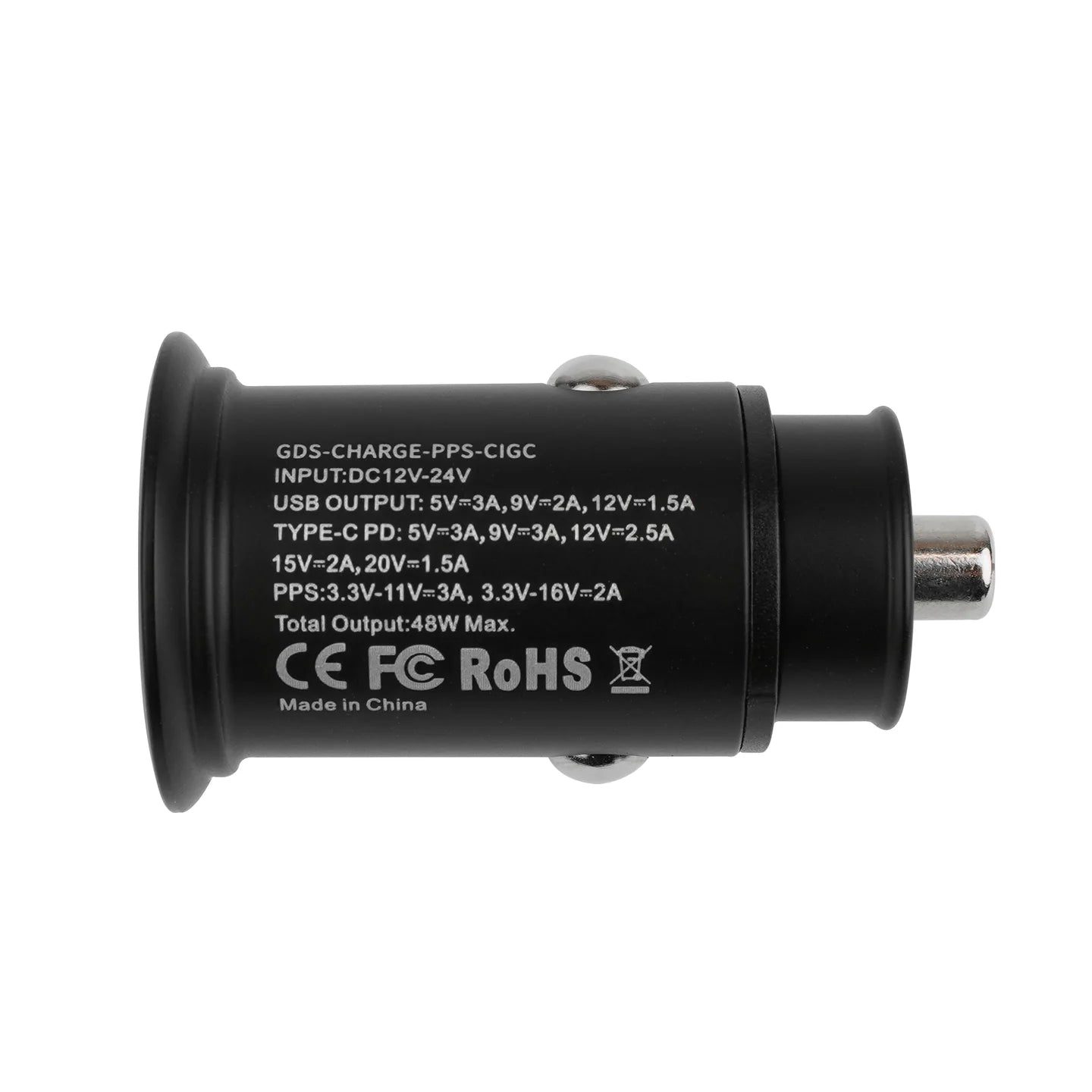 GDS® Type-C and Type A 2-Port Cigarette Charger - RAM-GDS-CHARGE-PPS-CIGC