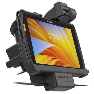 RAM® Tough-Dock™ Power + Dual USB with Latch for Zebra ET4x 8" Tablet - RAM-HOL-ZE20PD2NLLU