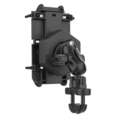 RAM® Quick-Grip™ XL Phone Mount with Vibe-Safe™ & U-Bolt Base - Short - RAM-B-149Z-A-PD4-462