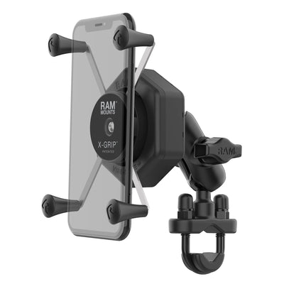 RAM® X-Grip® Large Phone Mount with Vibe-Safe™ & U-Bolt Base - Short - RAM-B-149Z-A-UN10-462