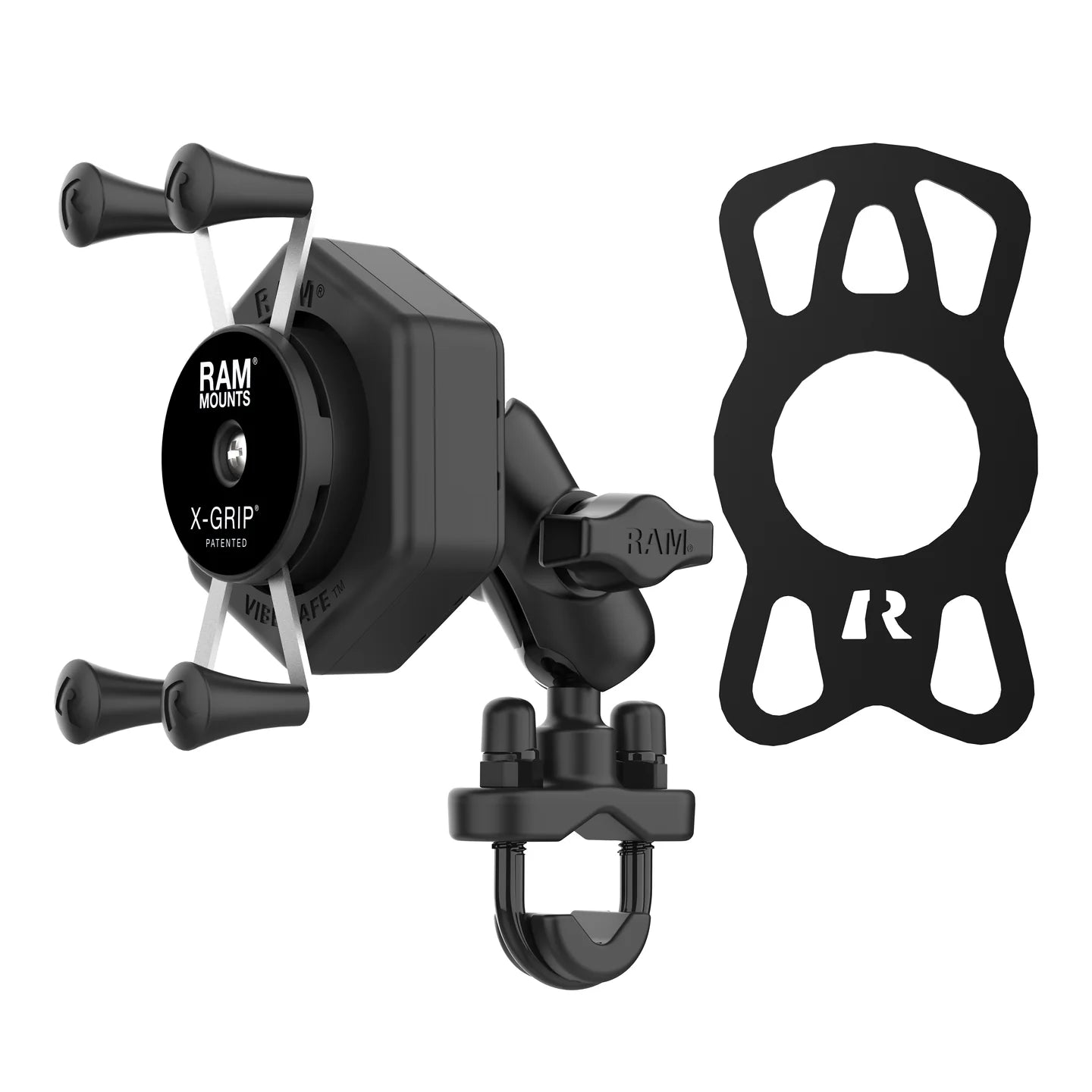 RAM® X-Grip® Phone Mount with Vibe-Safe™ & U-Bolt Base - Short - RAM-B-149Z-A-UN7-462
