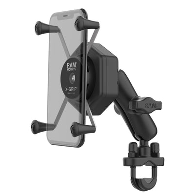 RAM® X-Grip® Large Phone Mount with Vibe-Safe™ & U-Bolt Base - Medium - RAM-B-149Z-UN10-462