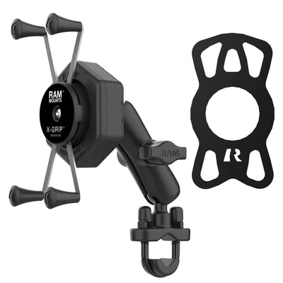 RAM® X-Grip® Large Phone Mount with Vibe-Safe™ & U-Bolt Base - Medium - RAM-B-149Z-UN10-462