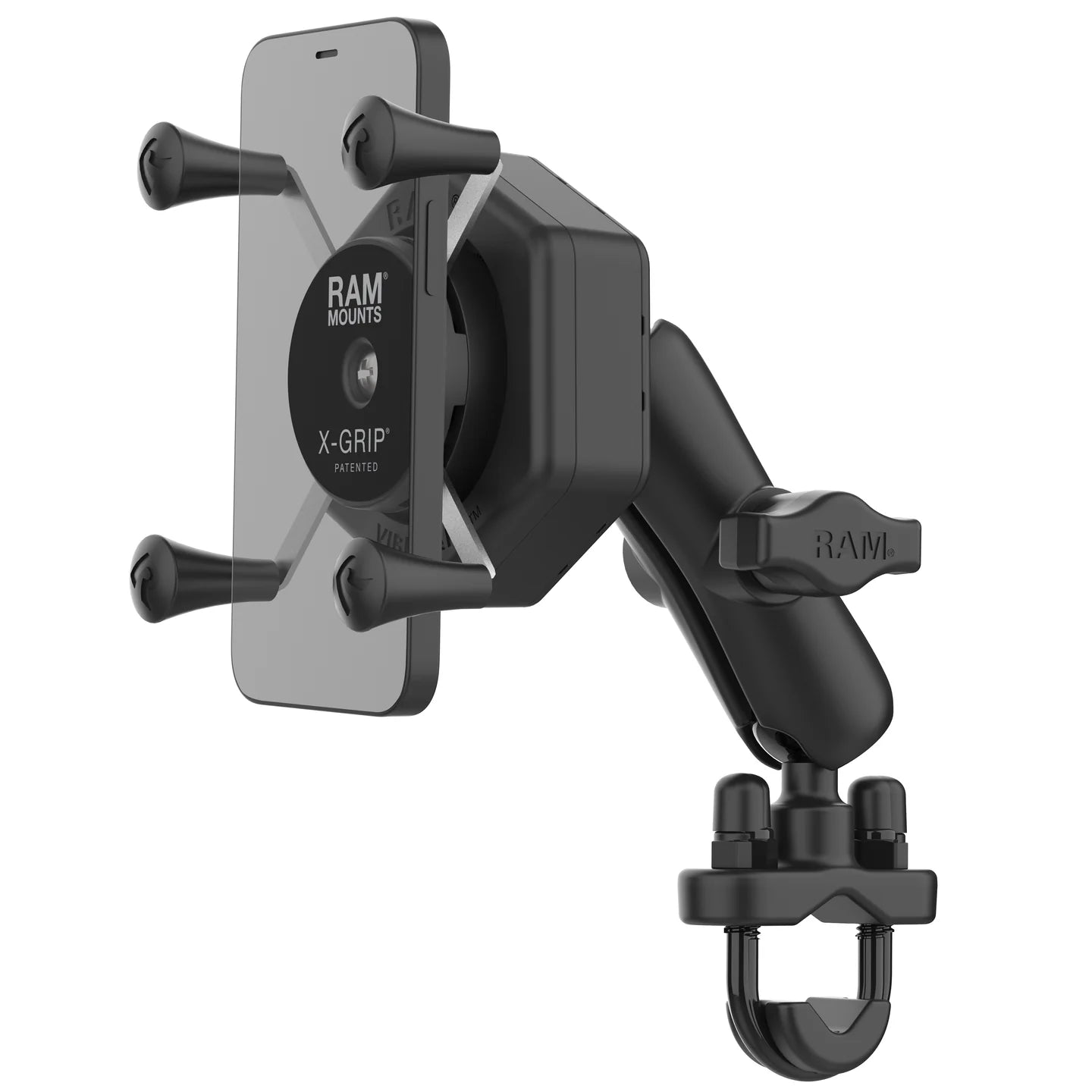 RAM® X-Grip® Phone Mount with Vibe-Safe™ & U-Bolt Base - Medium - RAM-B-149Z-UN7-462