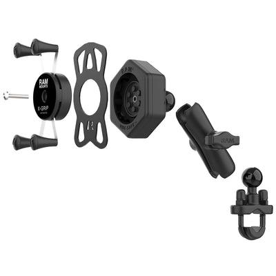 RAM® X-Grip® Phone Mount with Vibe-Safe™ & U-Bolt Base - Medium - RAM-B-149Z-UN7-462
