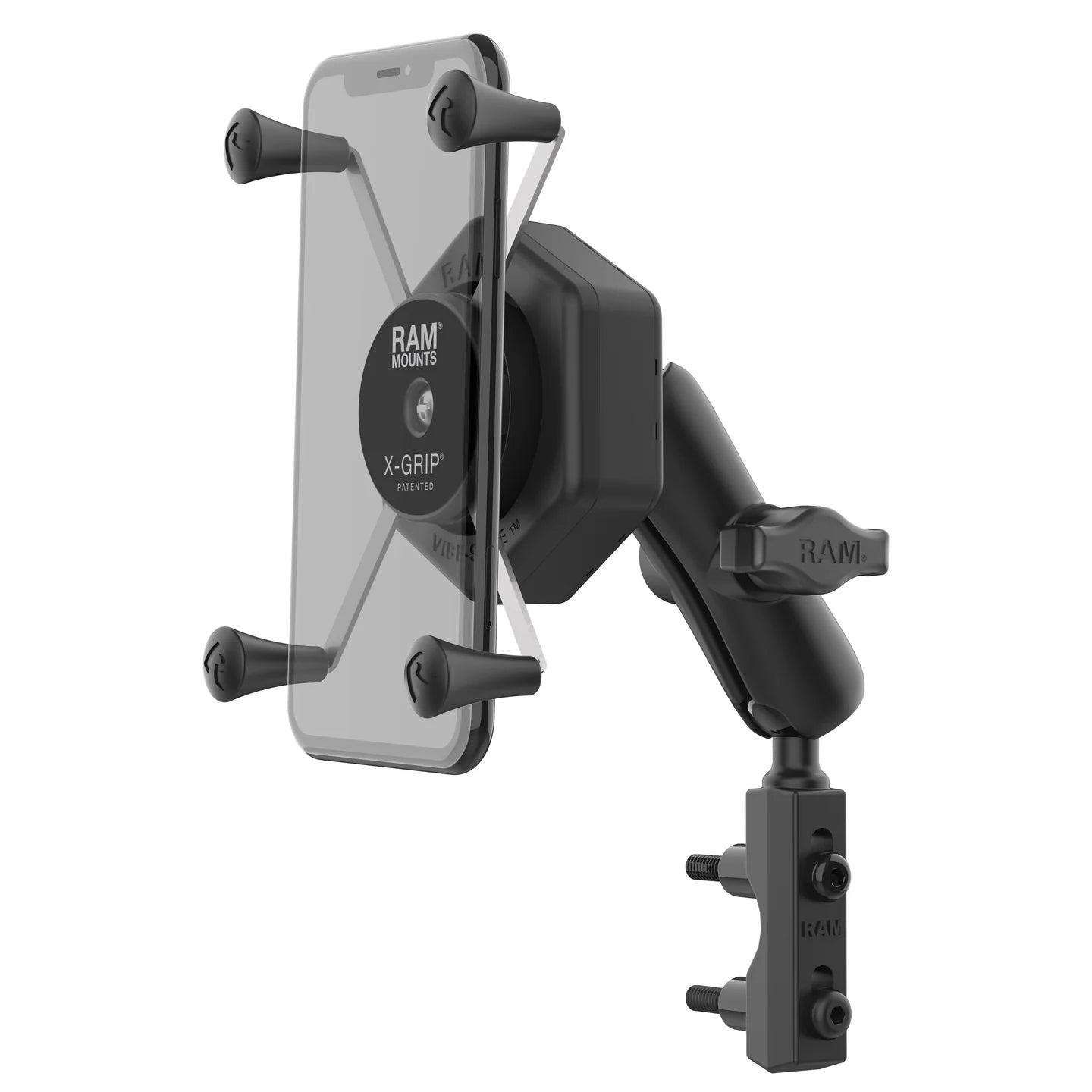 RAM® X-Grip® Large Phone Mount with Vibe-Safe™ & Reservoir Base - RAM-B-174-UN10-462