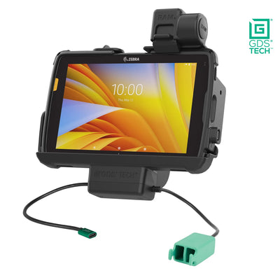GDS® Power + Dual USB Dock with Latch for Zebra ET4x 8" Tablet - RAM-GDS-DOCKNLL-ZE20PD2U