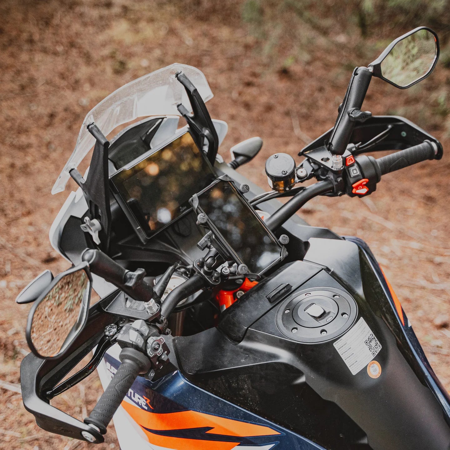 RAM® Tough-Mirror™ Kit with M10-1.25 Bases + M10-1.5 Adapters - Long Arm - RAM-B-349-M1015-C-465RL