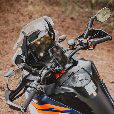RAM® Tough-Mirror™ Kit with M10-1.25 Bases + M10-1.5 Adapters - Long Arm - RAM-B-349-M1015-C-465RL